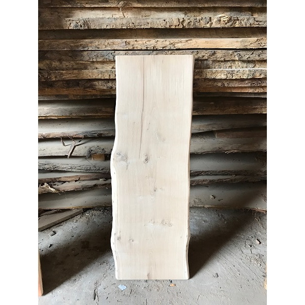 Baumscheibe, Massivholz Tischplatte, Bartresen, unbesäumt, Handwerk, Eiche 80x35-40x3cm